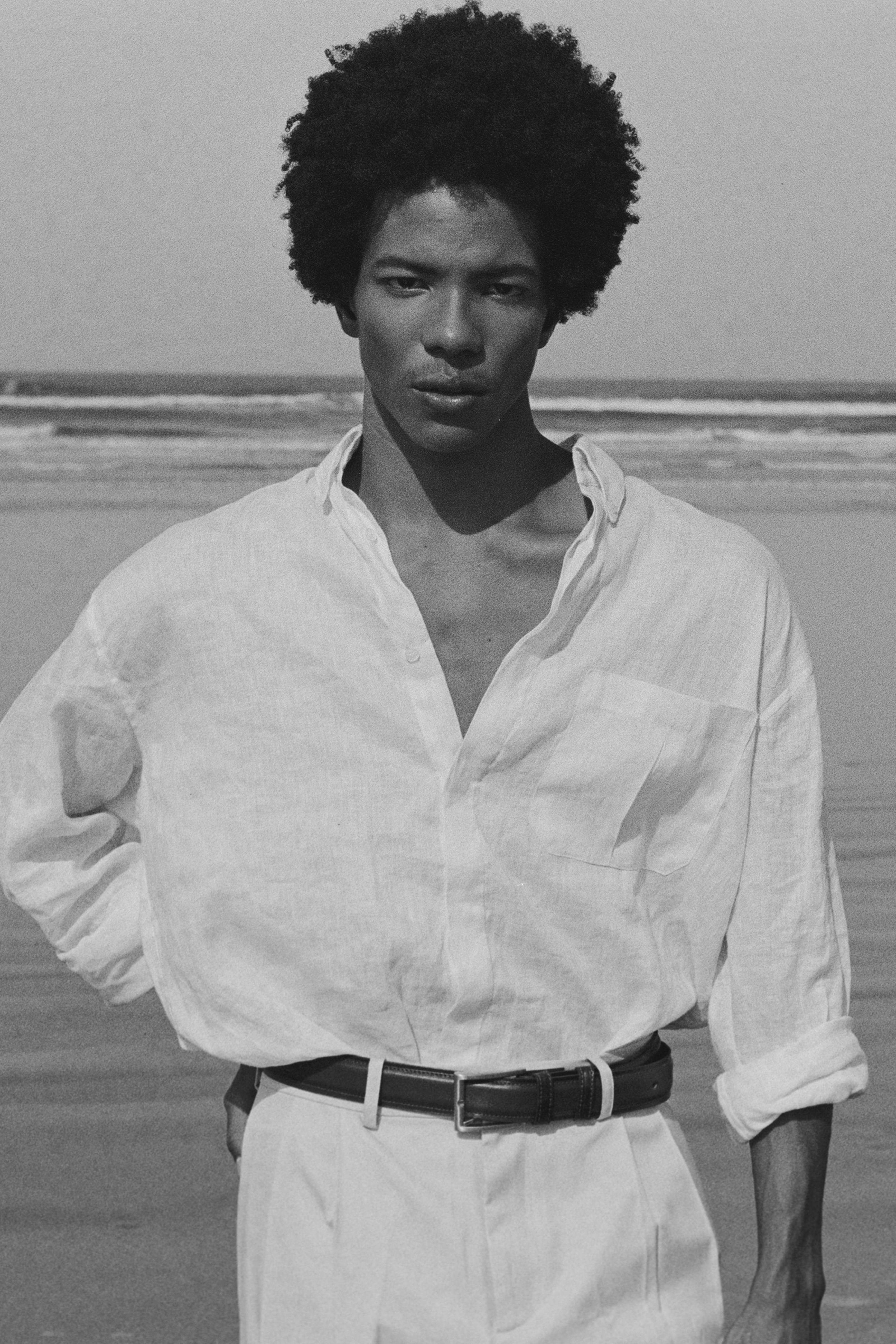 Camisa 100% Linho Branca Thomaz