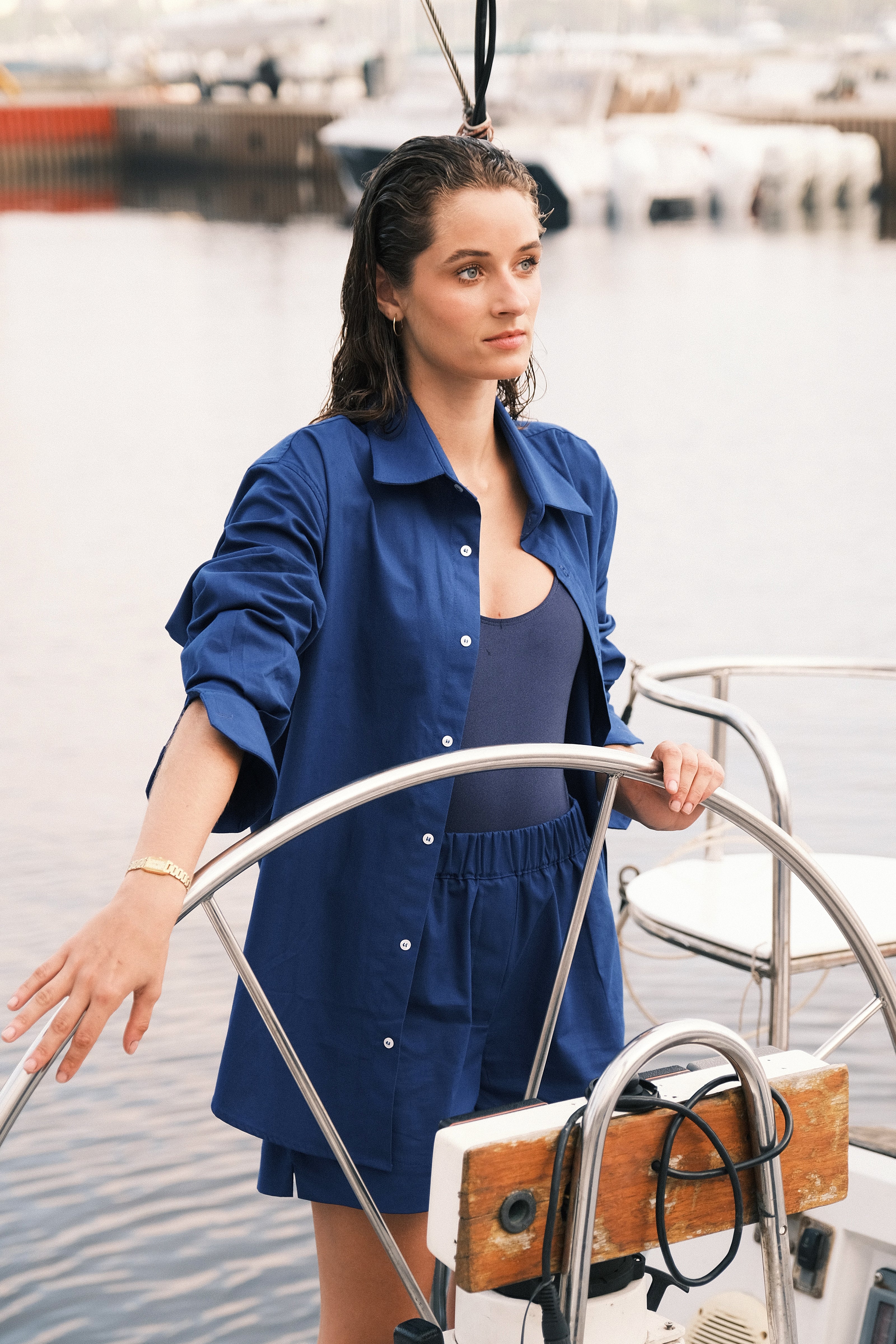 Camisa Azul Royal 100% Algodão