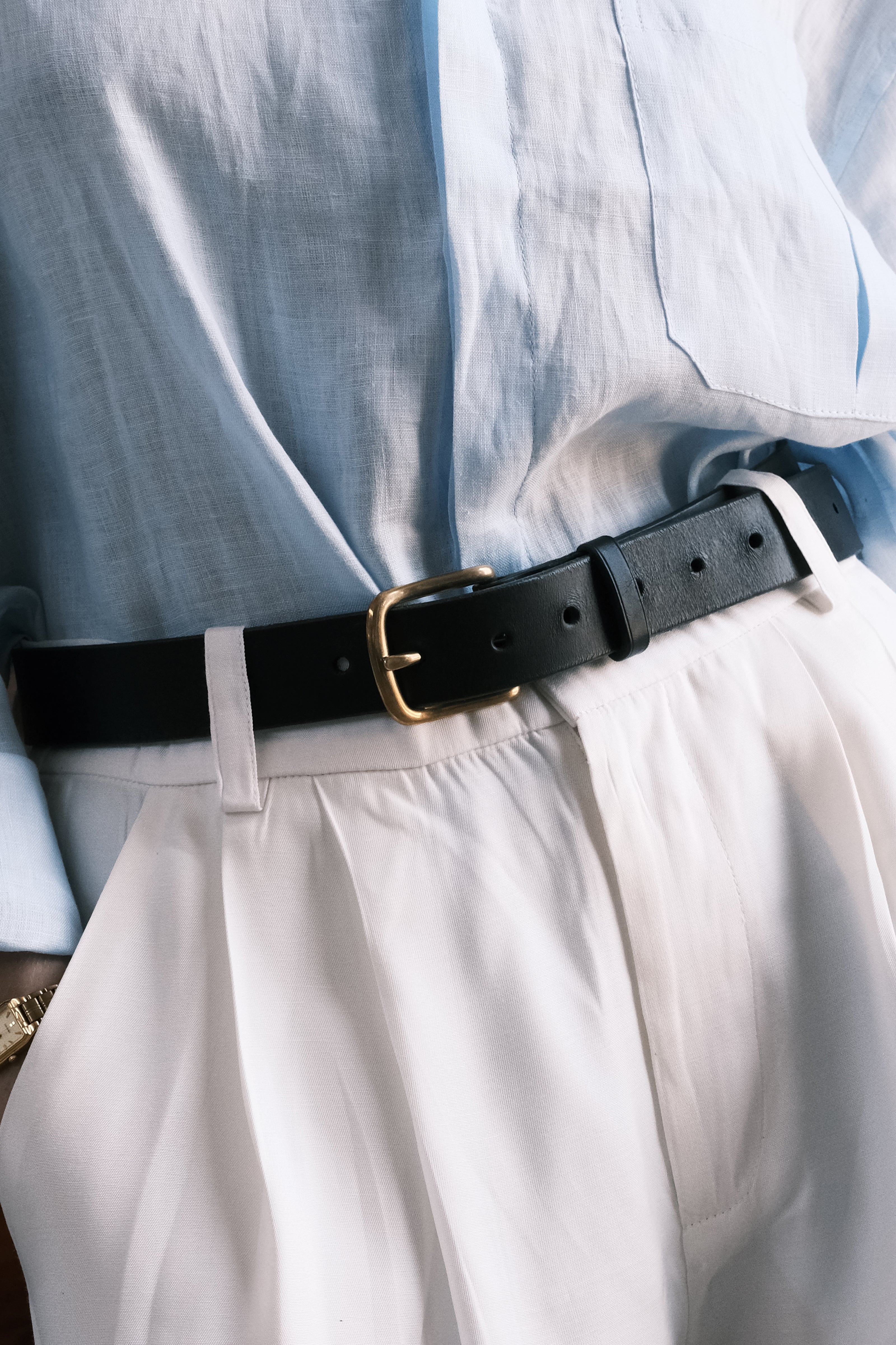 Cinto 100% Couro Preto Unissex