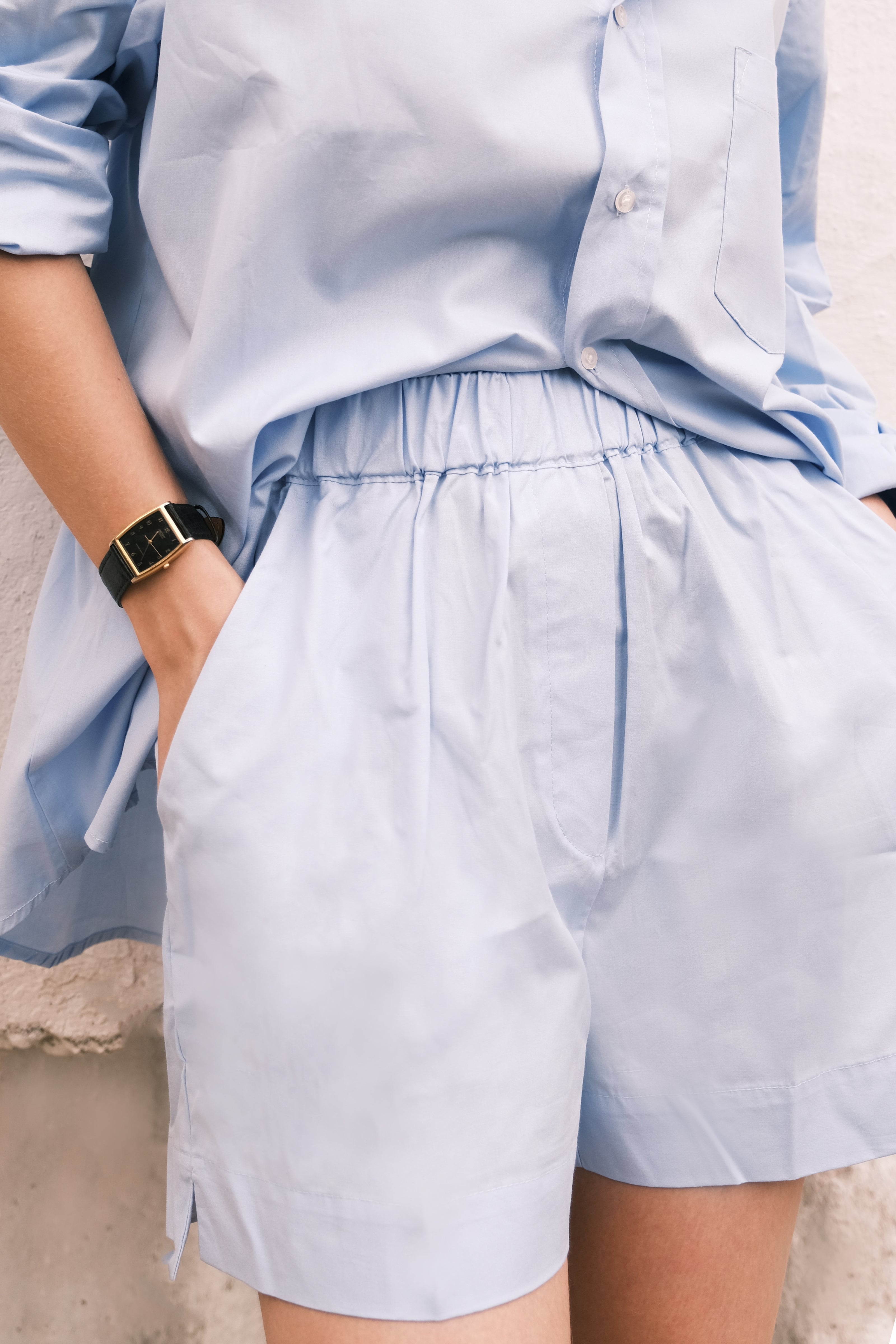 Short 100% Algodão Pima Baby Blue