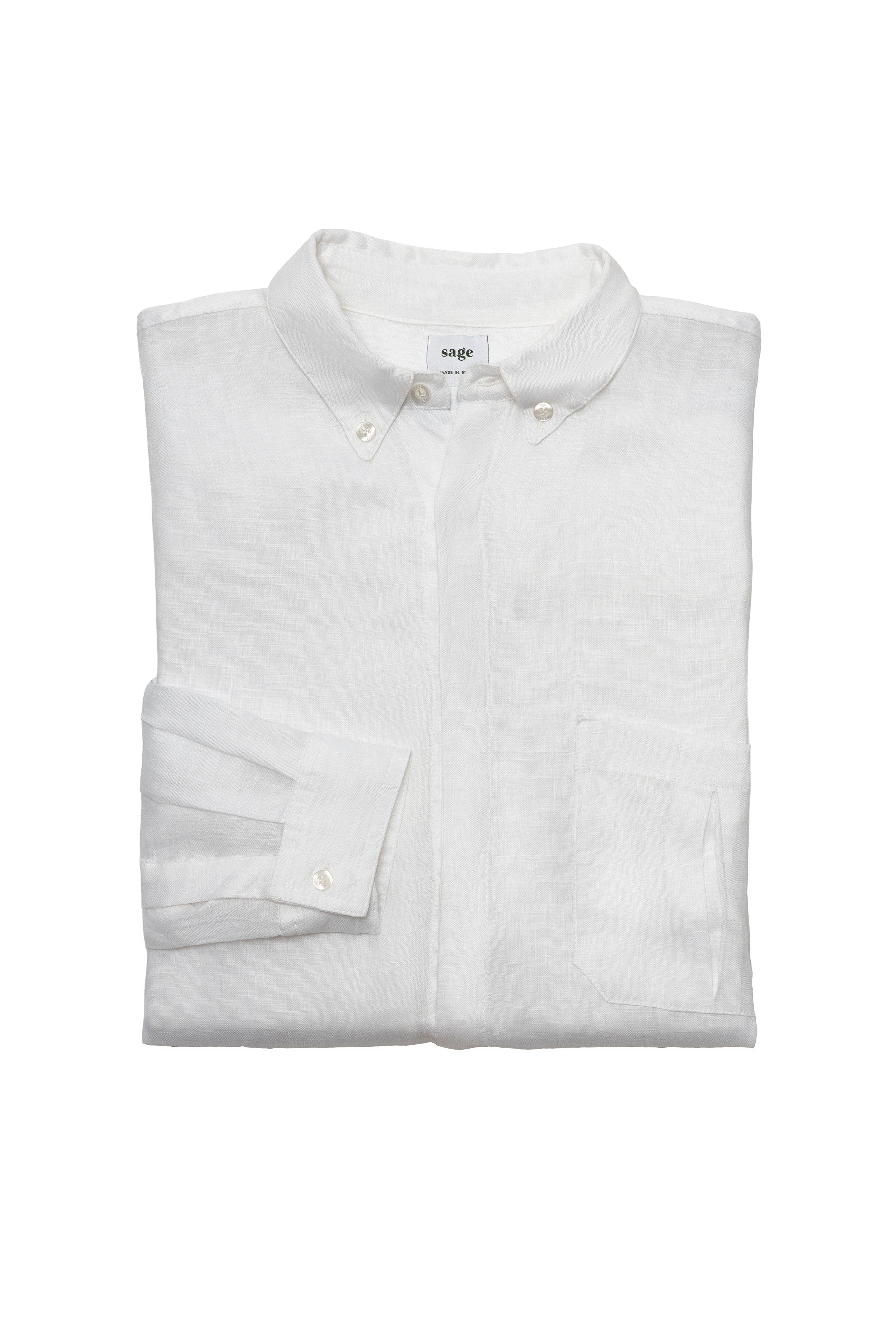 Camisa 100% Linho Branca Thomaz