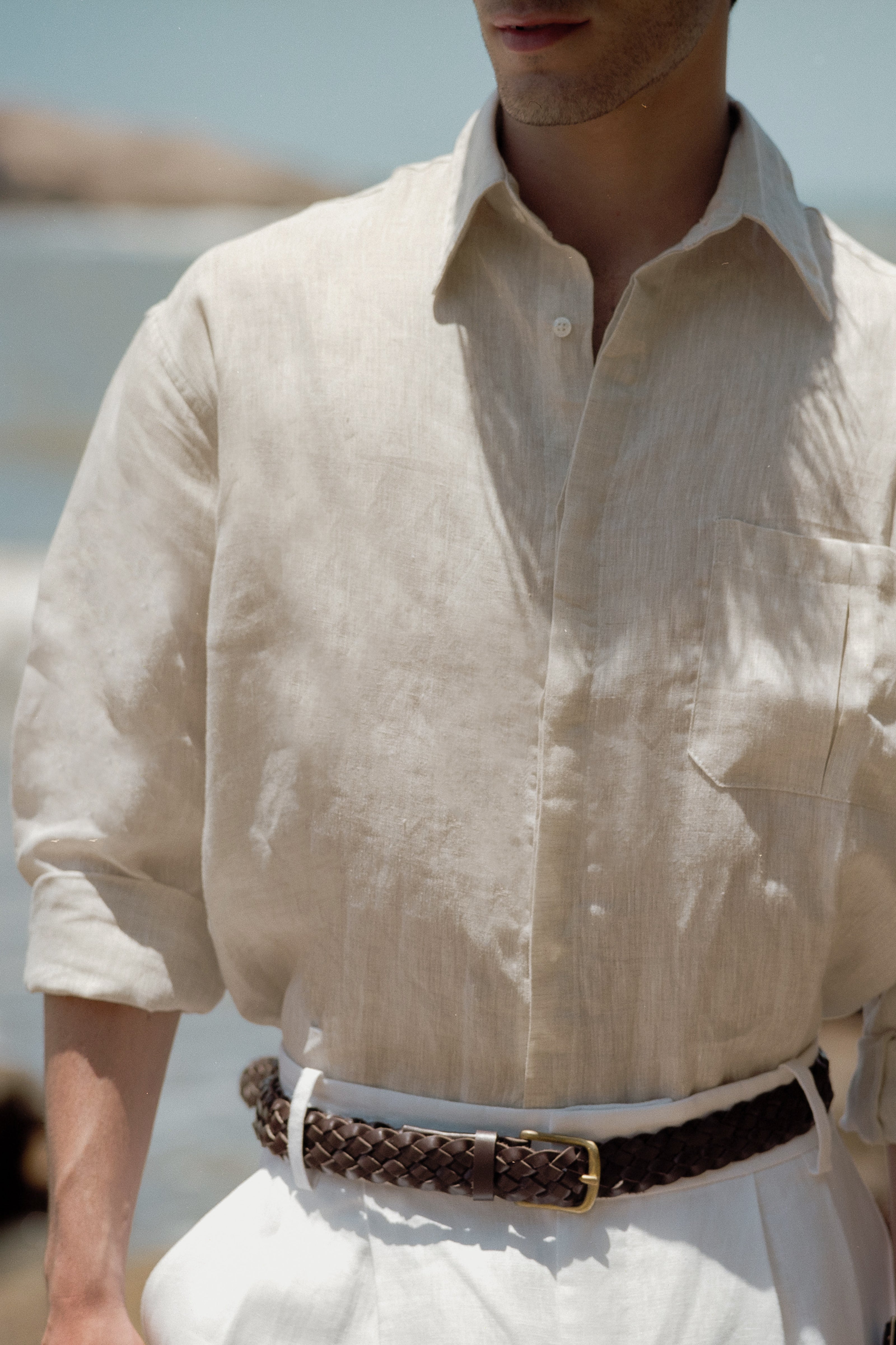 Camisa 100% Linho Belga Cru Thomaz