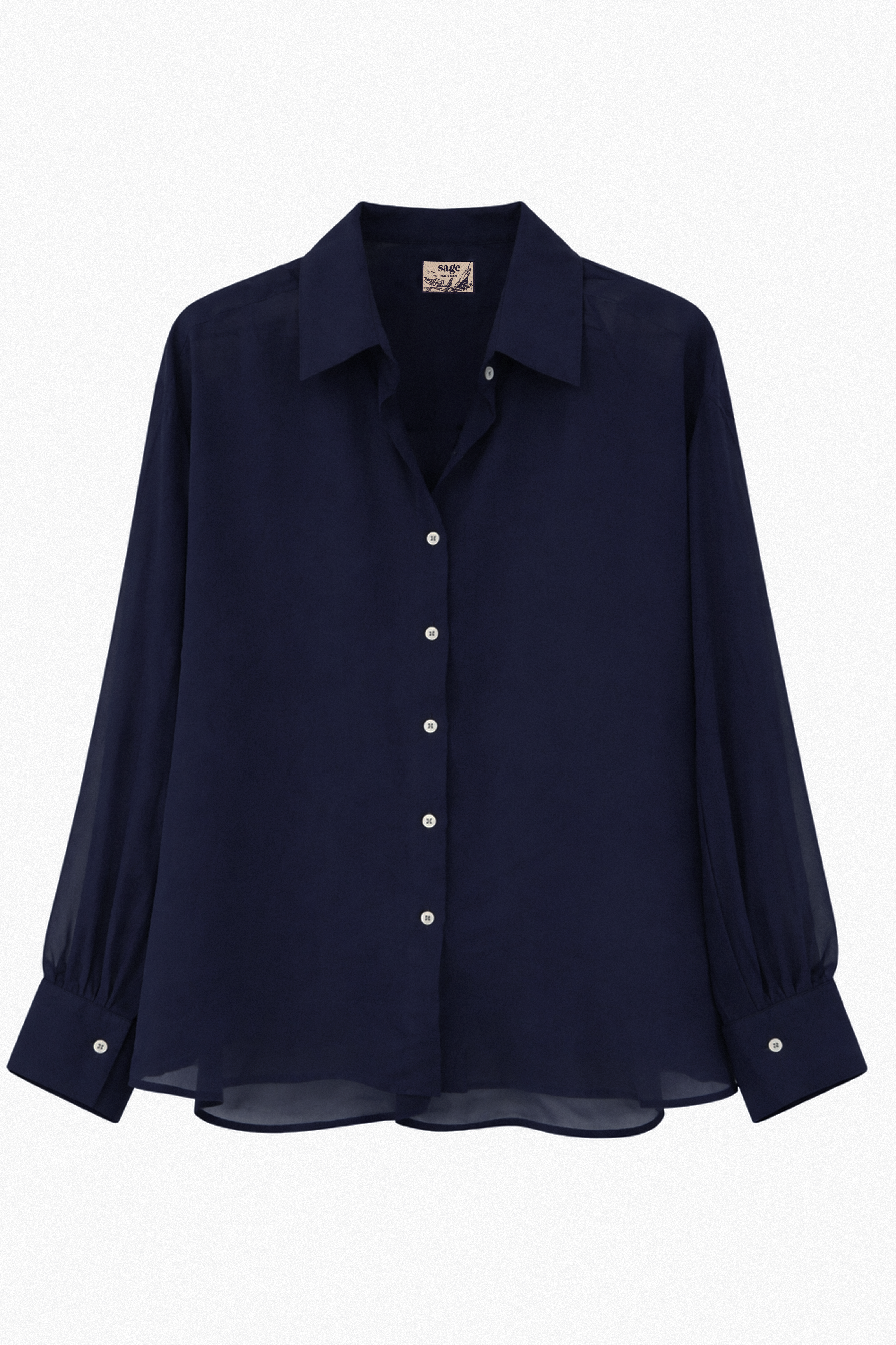 Camisa Fluida Azul Marinho