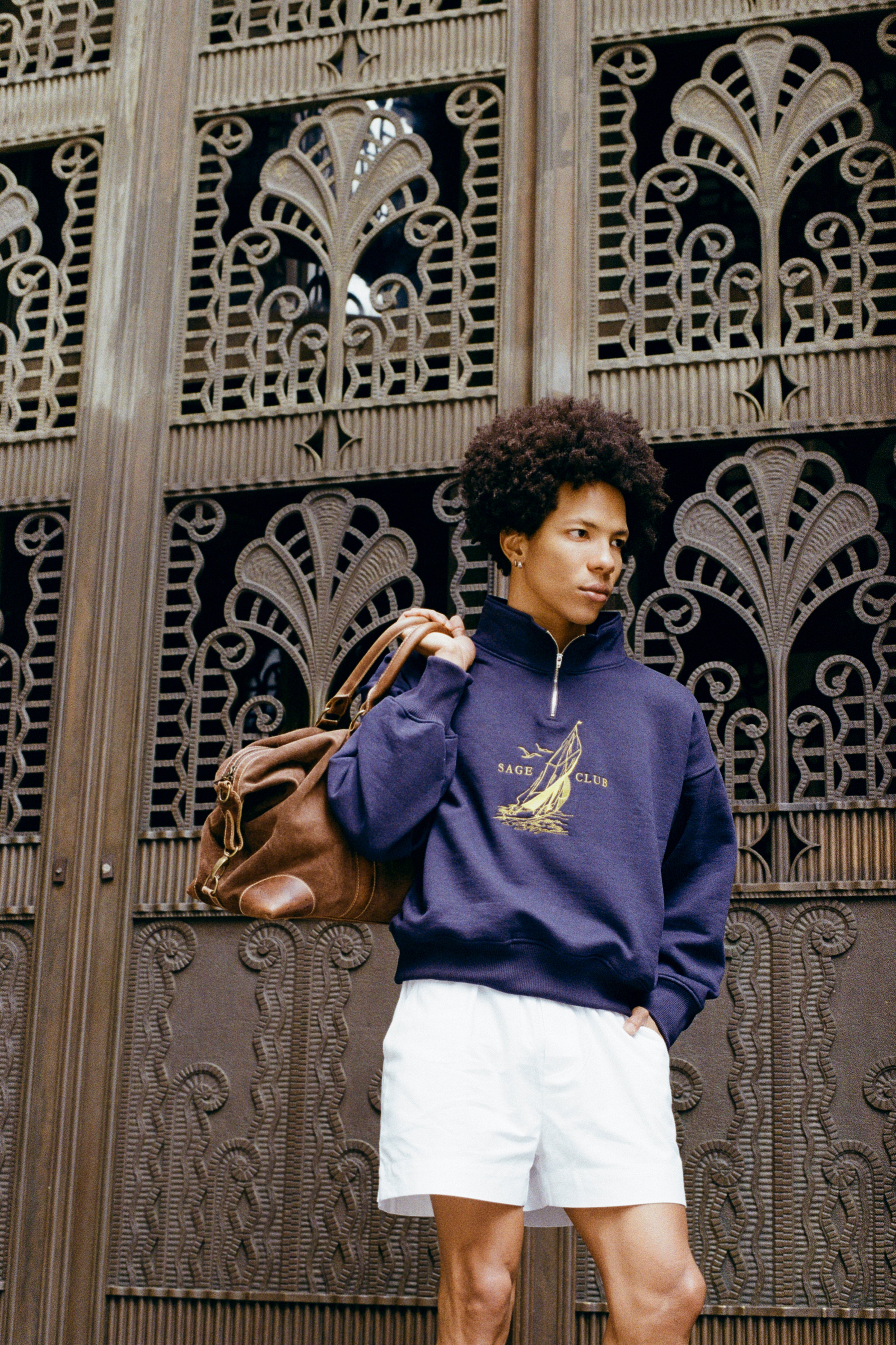 Moletom Bordado Náutico Azul Marinho