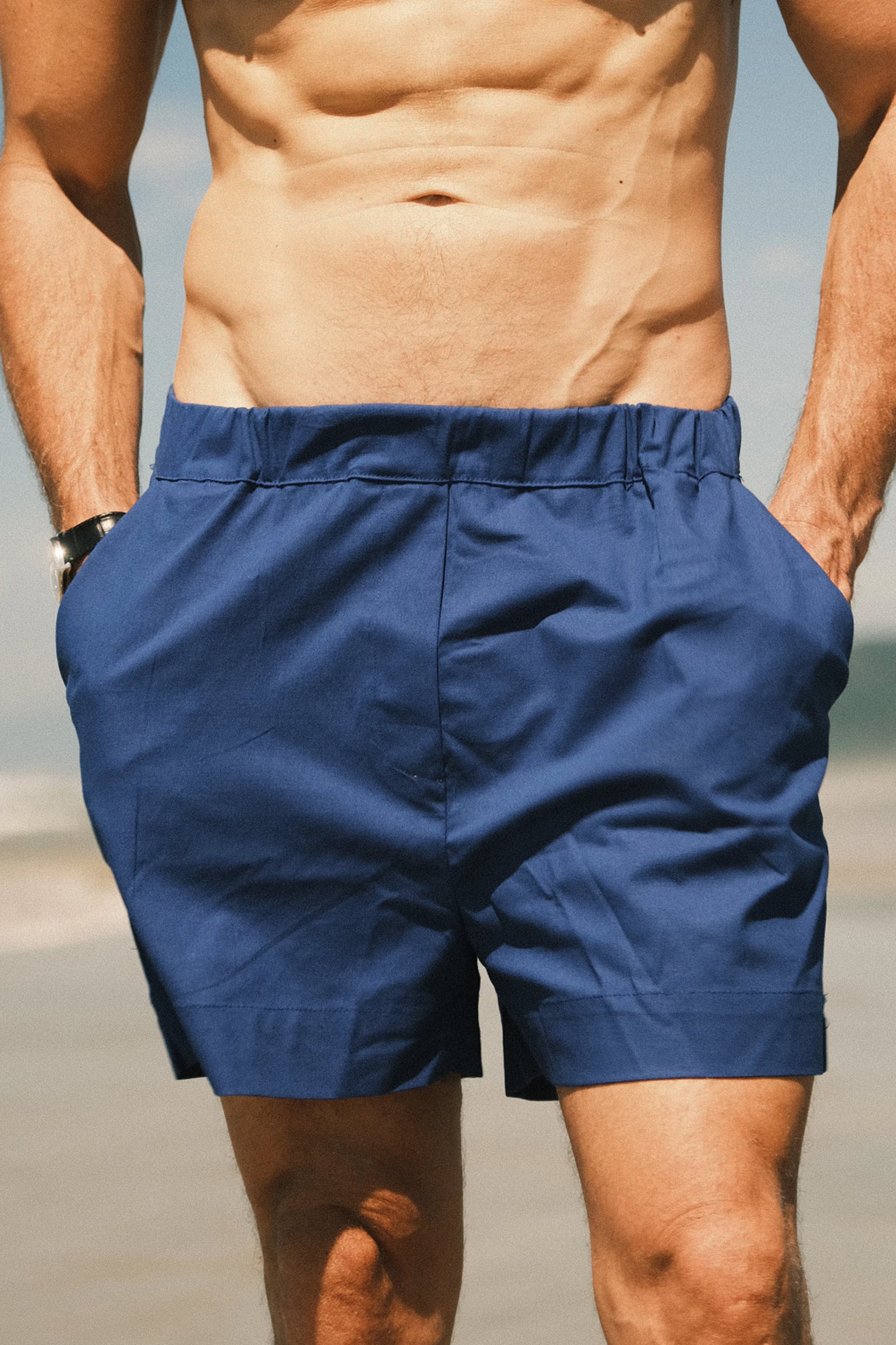 Short Azul Royal 100% Algodão