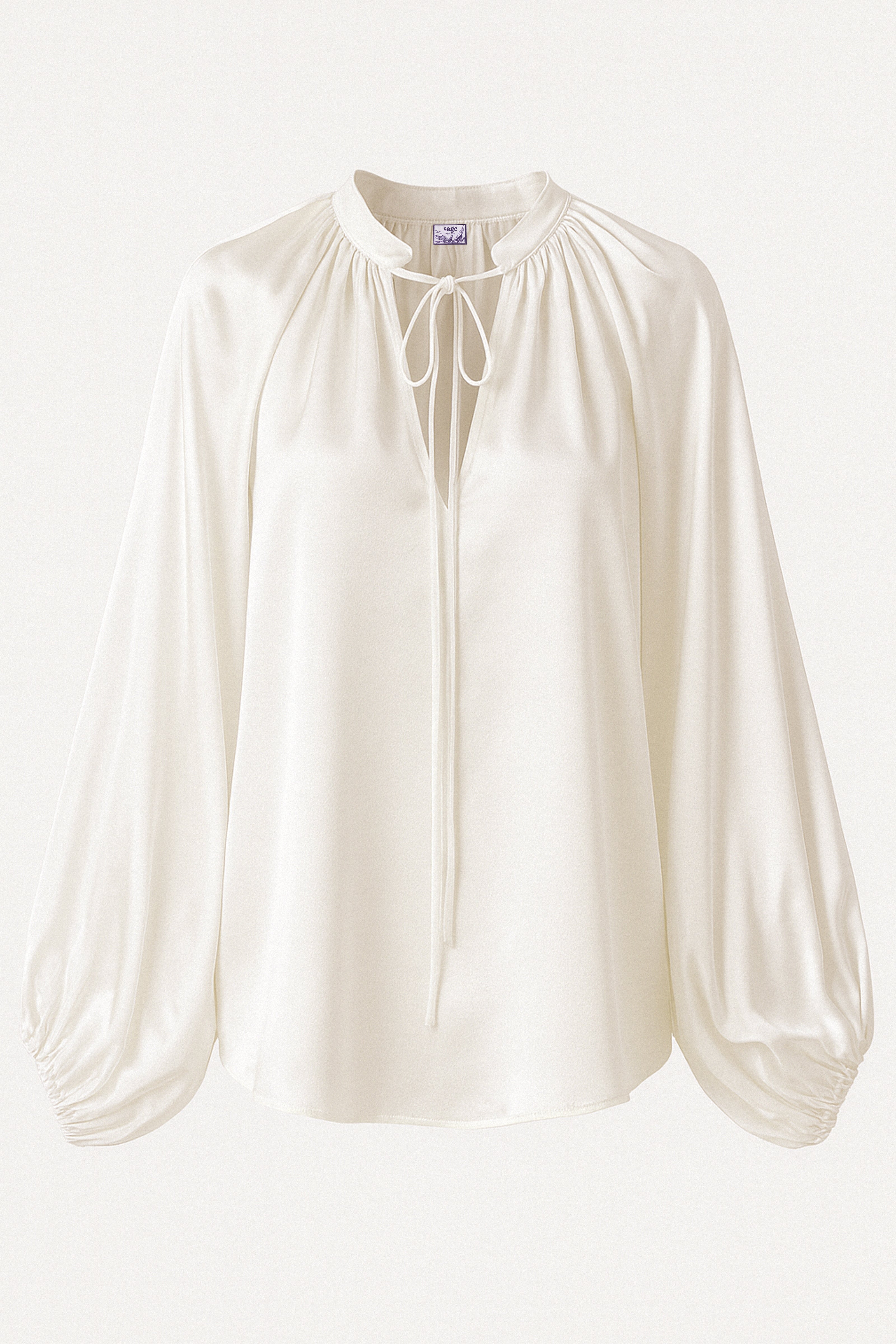 Bata Fluida Cetim Viscose Branca