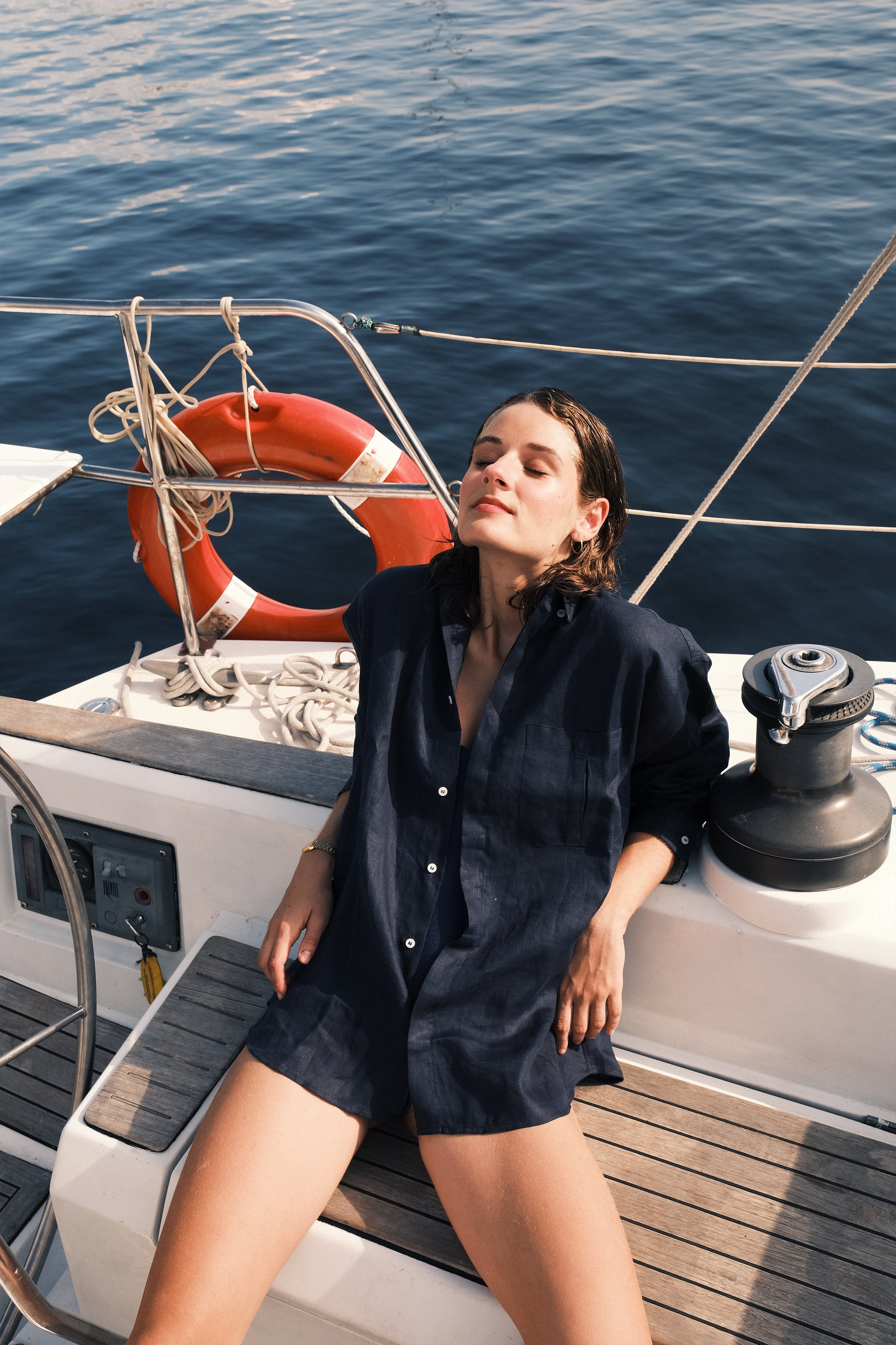 Camisa 100% Linho Azul Marinho Thomaz