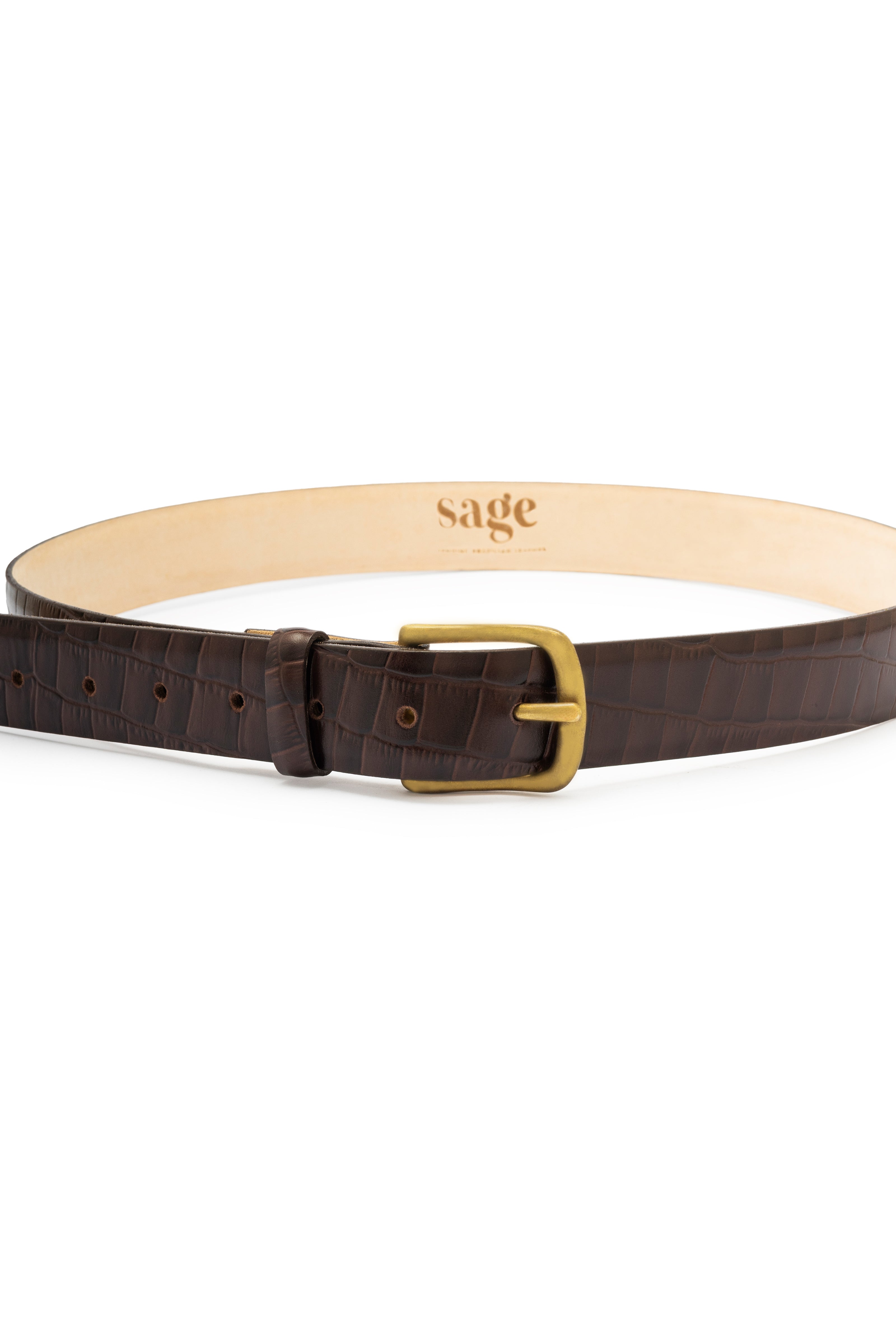 Cinto 100% Couro Croco Unissex