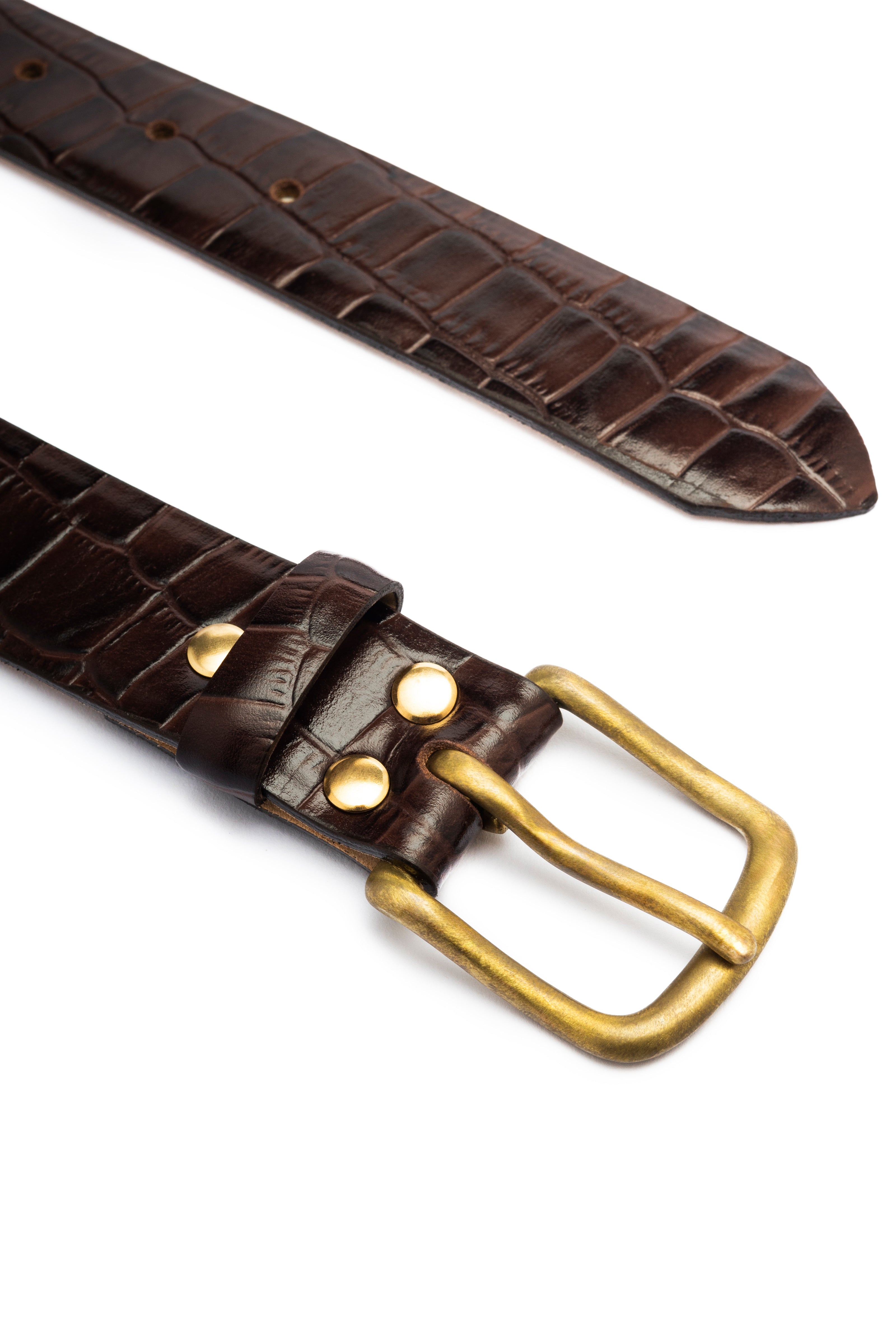 Cinto 100% Couro Croco Unissex