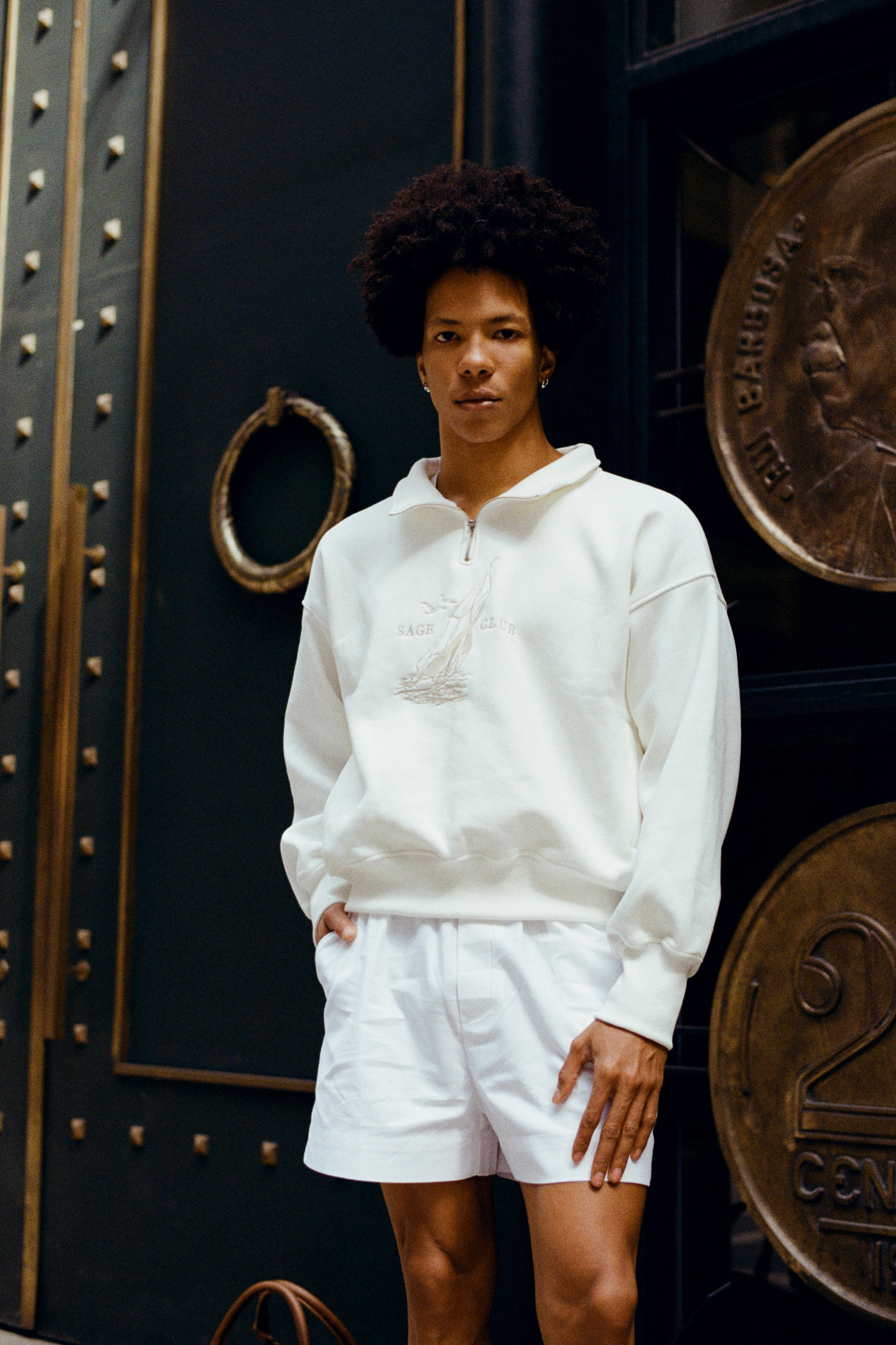 Moletom Bordado Náutico Off-White