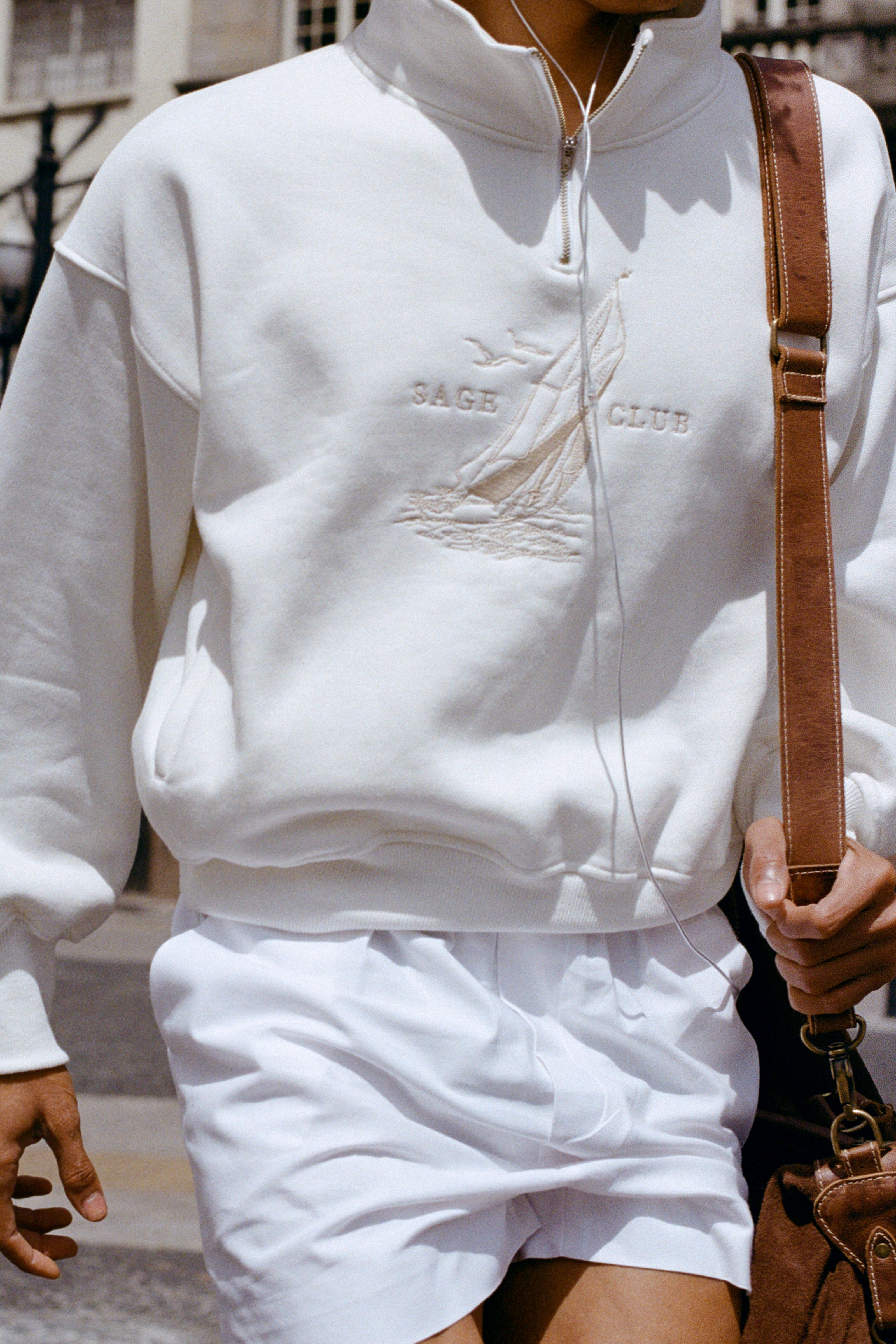 Moletom Bordado Náutico Off-White