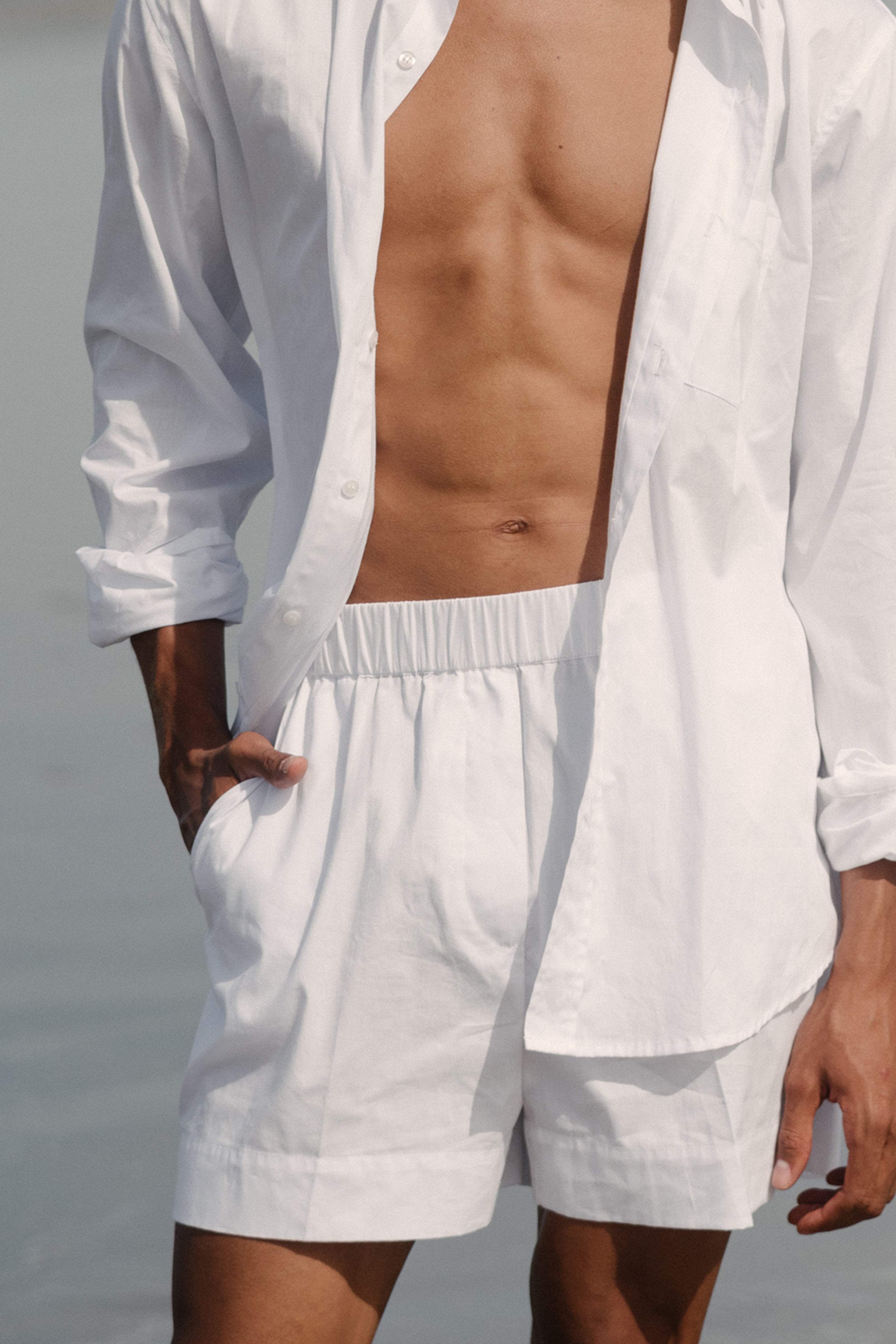 Short 100% Algodão Branco