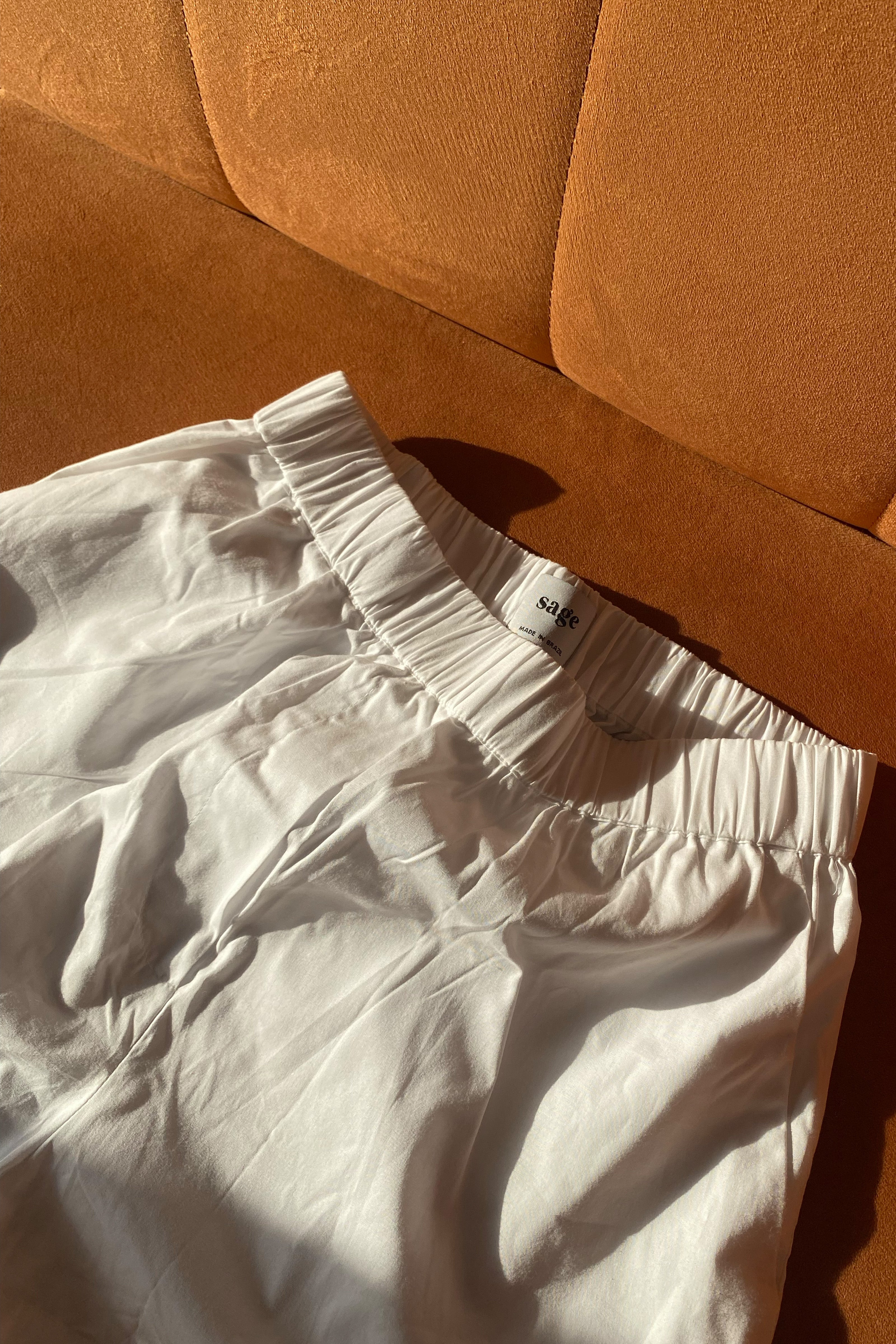 Short 100% Algodão Branco