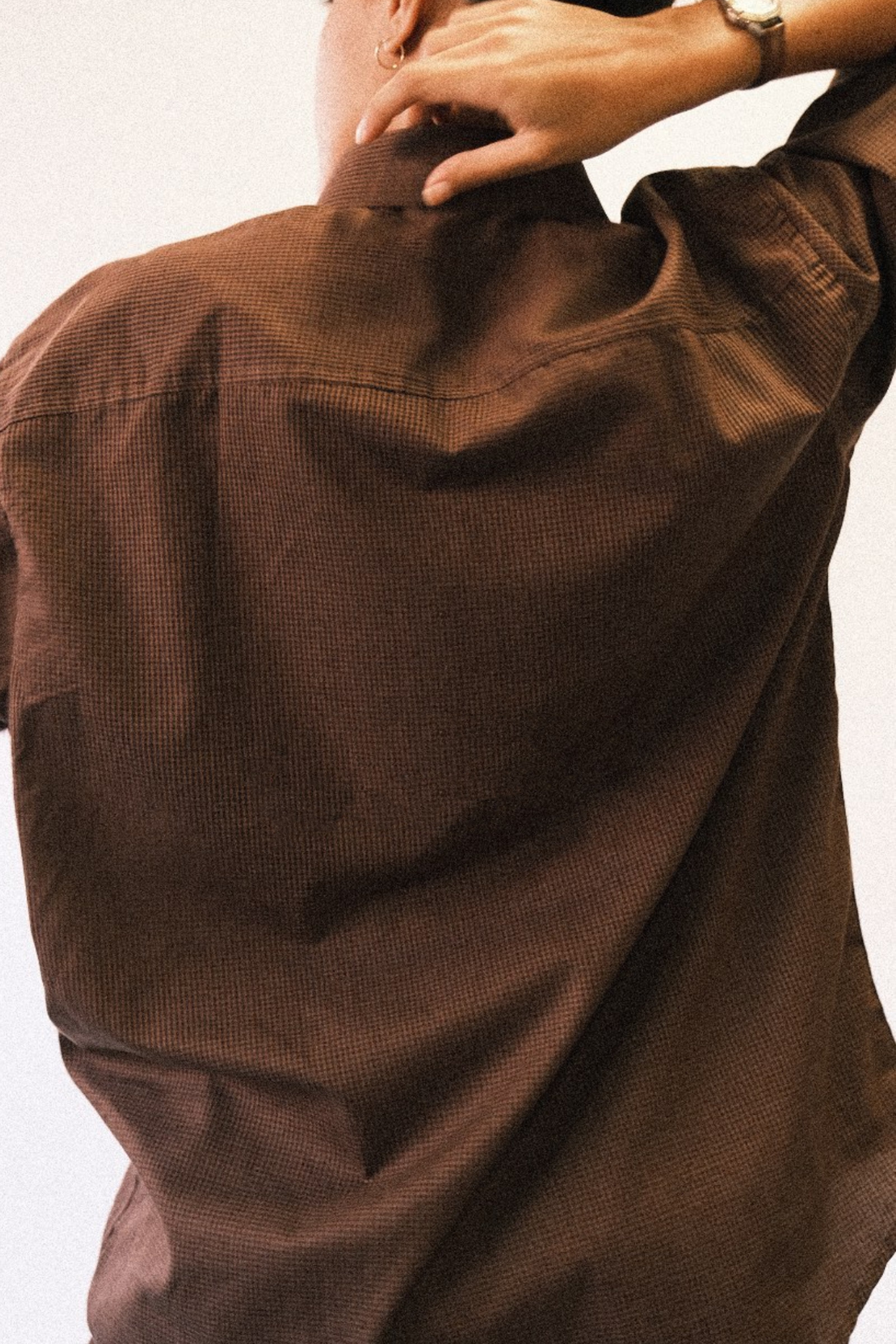 Camisa Xadrez Marrom 100% Algodão