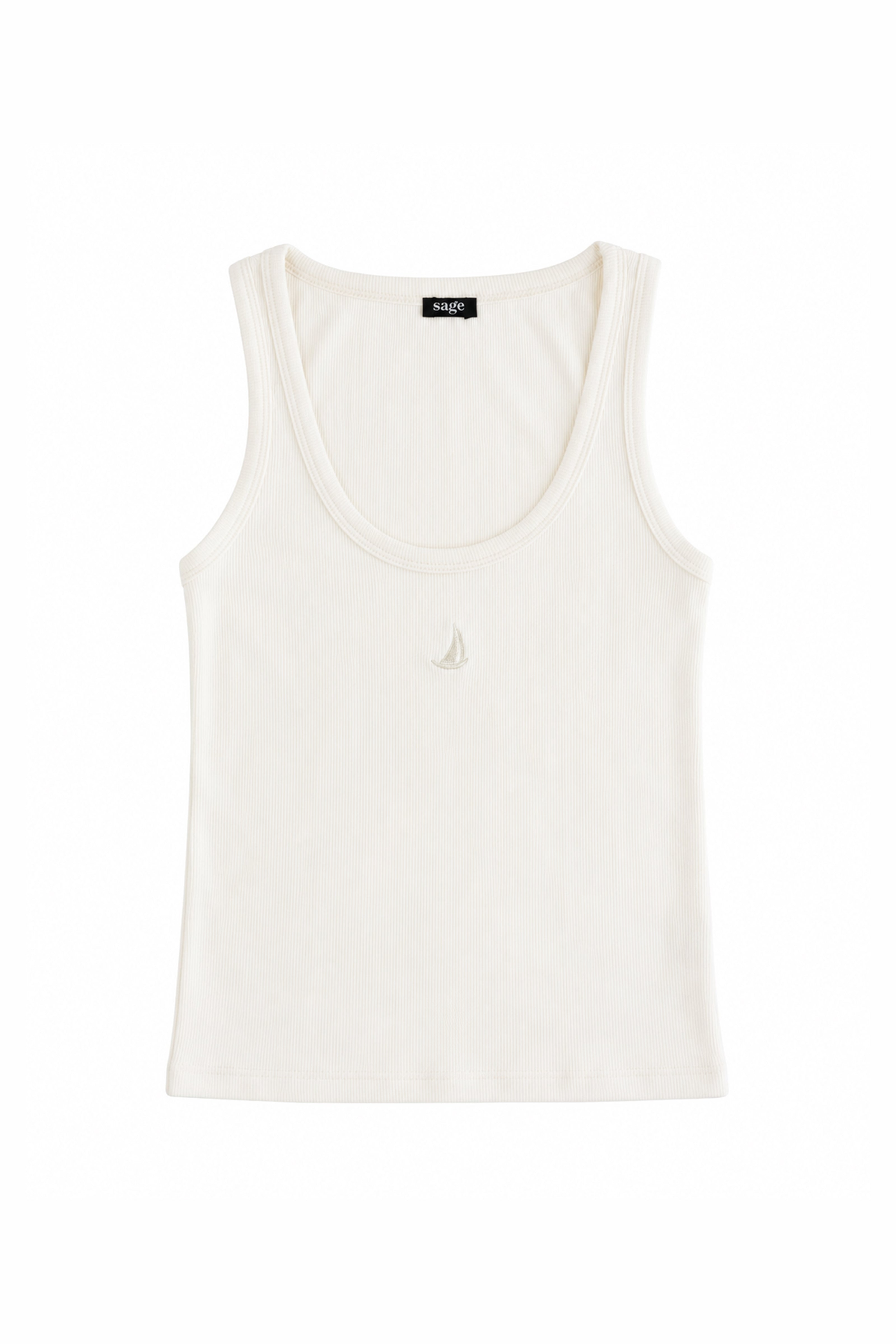 Regata Algodão Canelada Off-White