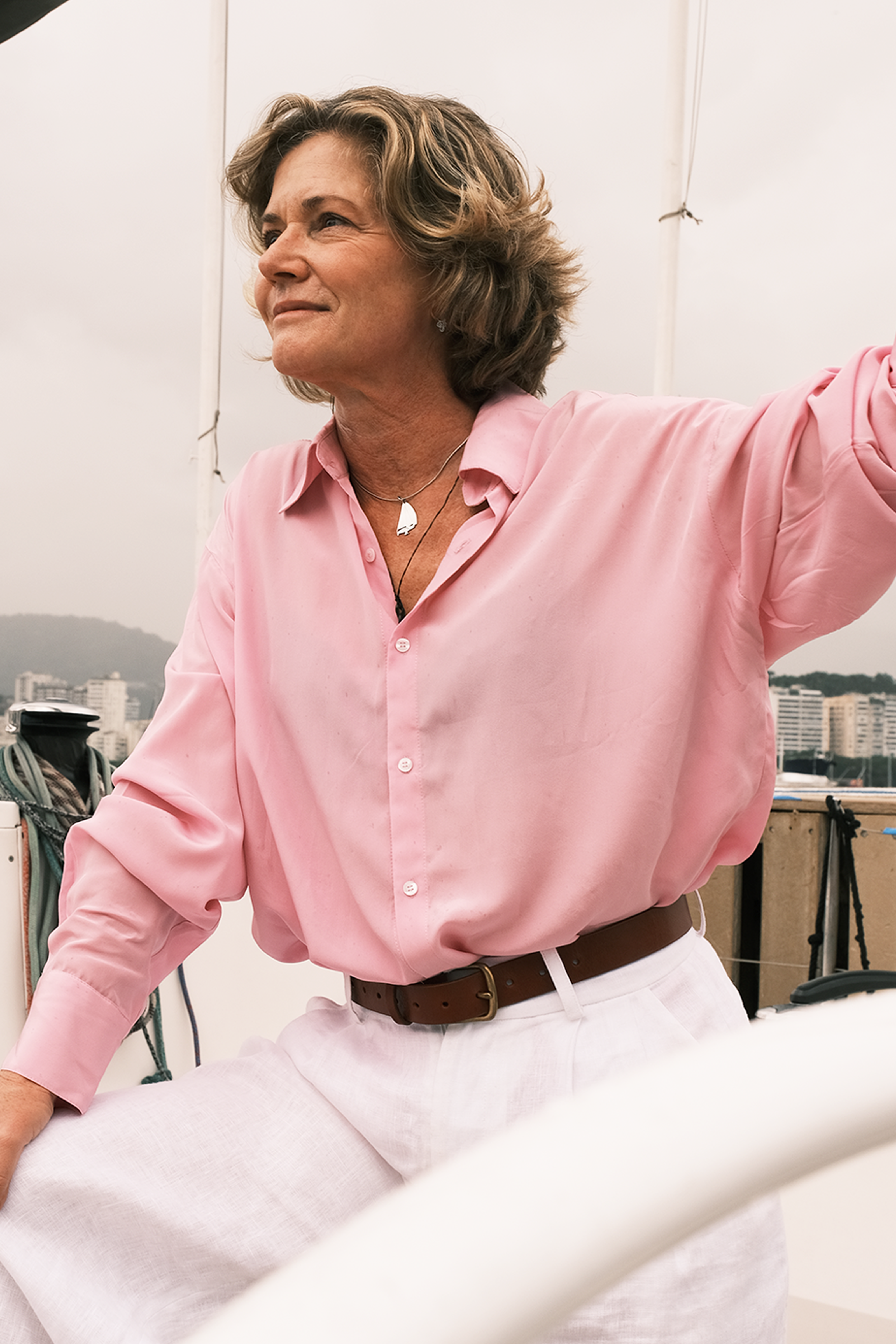 Camisa 100% Seda Rosa